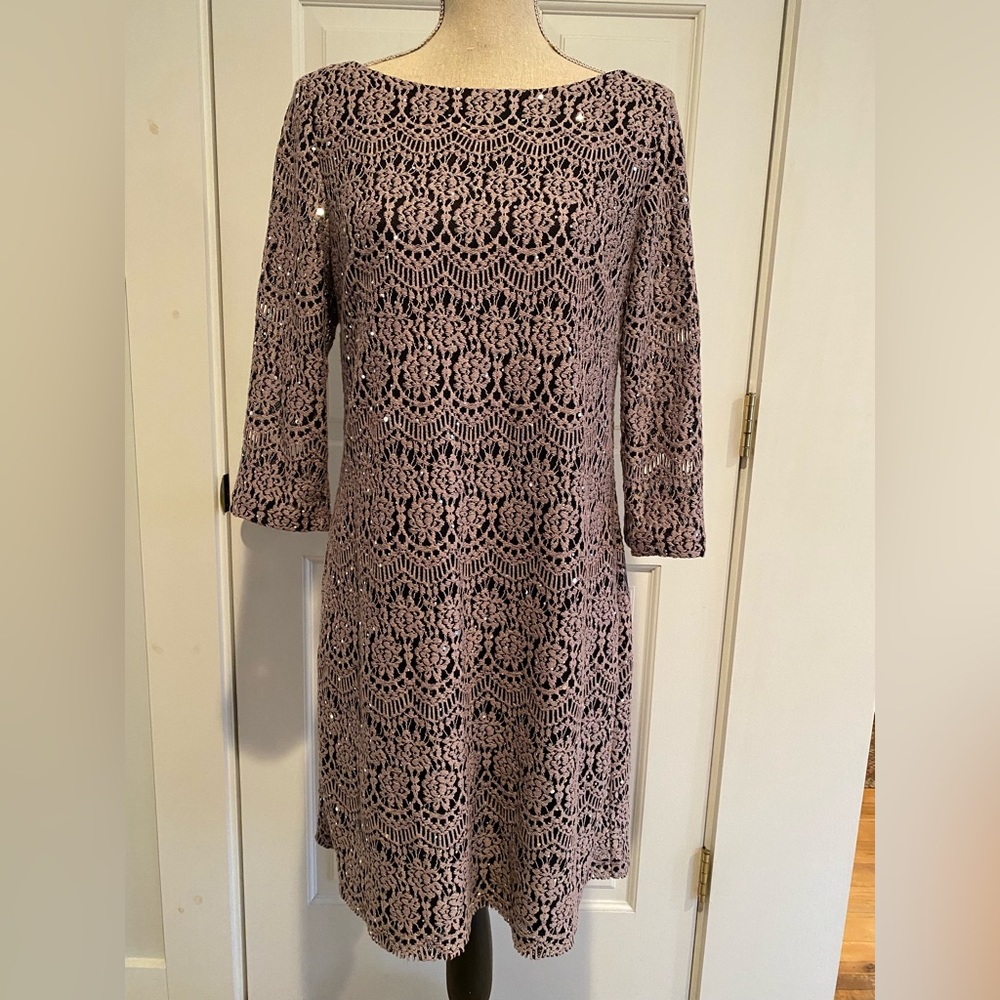 Jessica Howard Cocktail/Party Sequin Shift Dress Size 12